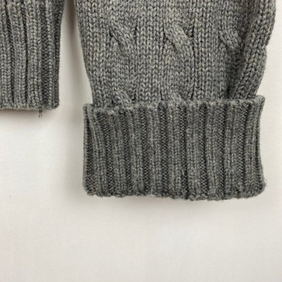 Ralph Lauren Cable Knit Sweater Gray & Purple Classic Preppy Cotton Large - Picture 11 of 13